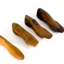 wood shoe lasts - line top view